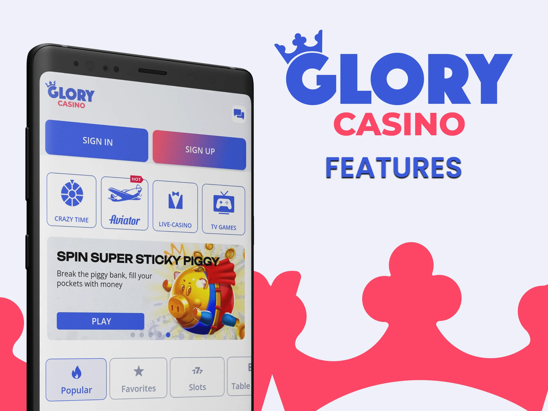 We will tell you about the capabilities of the Glory application.