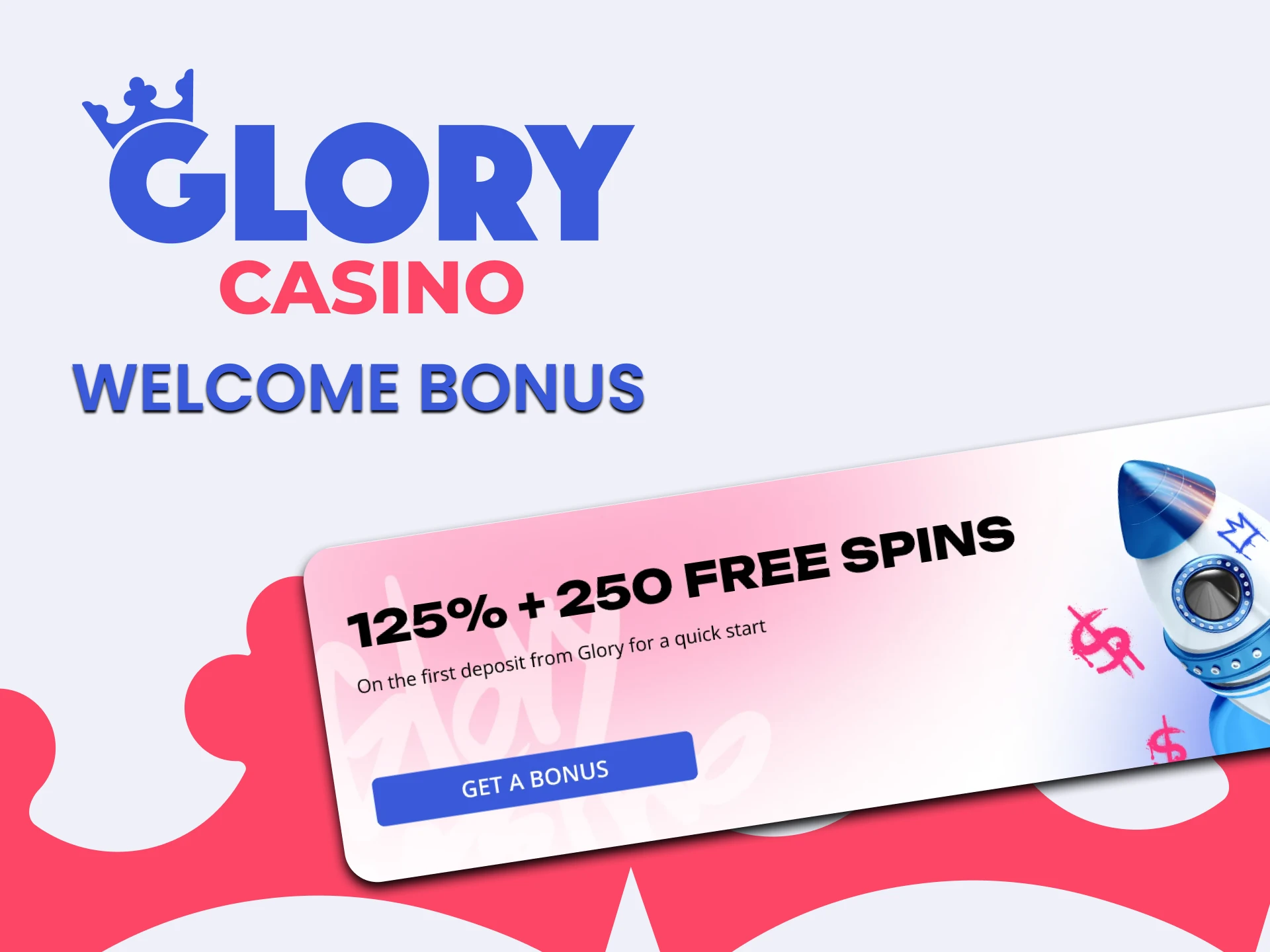 Glory Casino gives a welcome bonus.