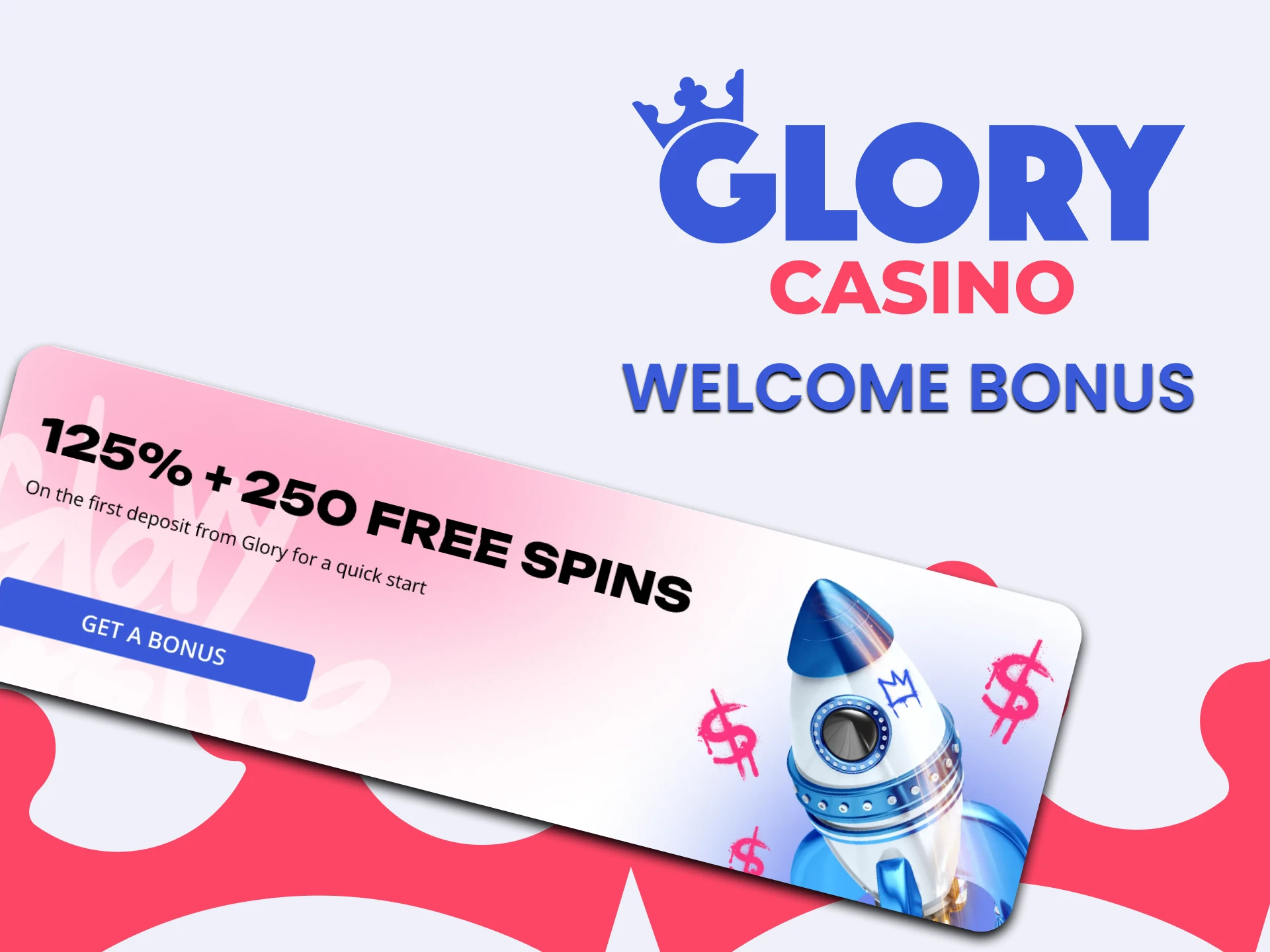 Claim your welcome bonus when you register on Glory.